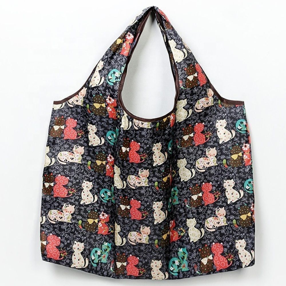 Colorful Cat Print Tote Bag